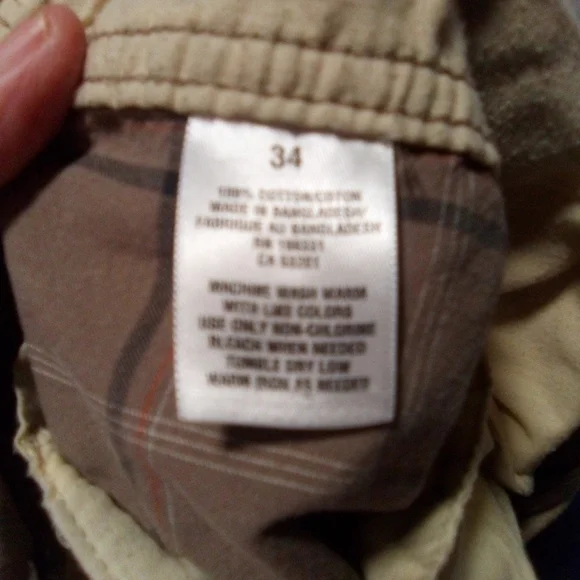 AEROPOSTALE vintage men's authentic cargo brown print shorts. Size 36 waist. - Picture 3 of 13